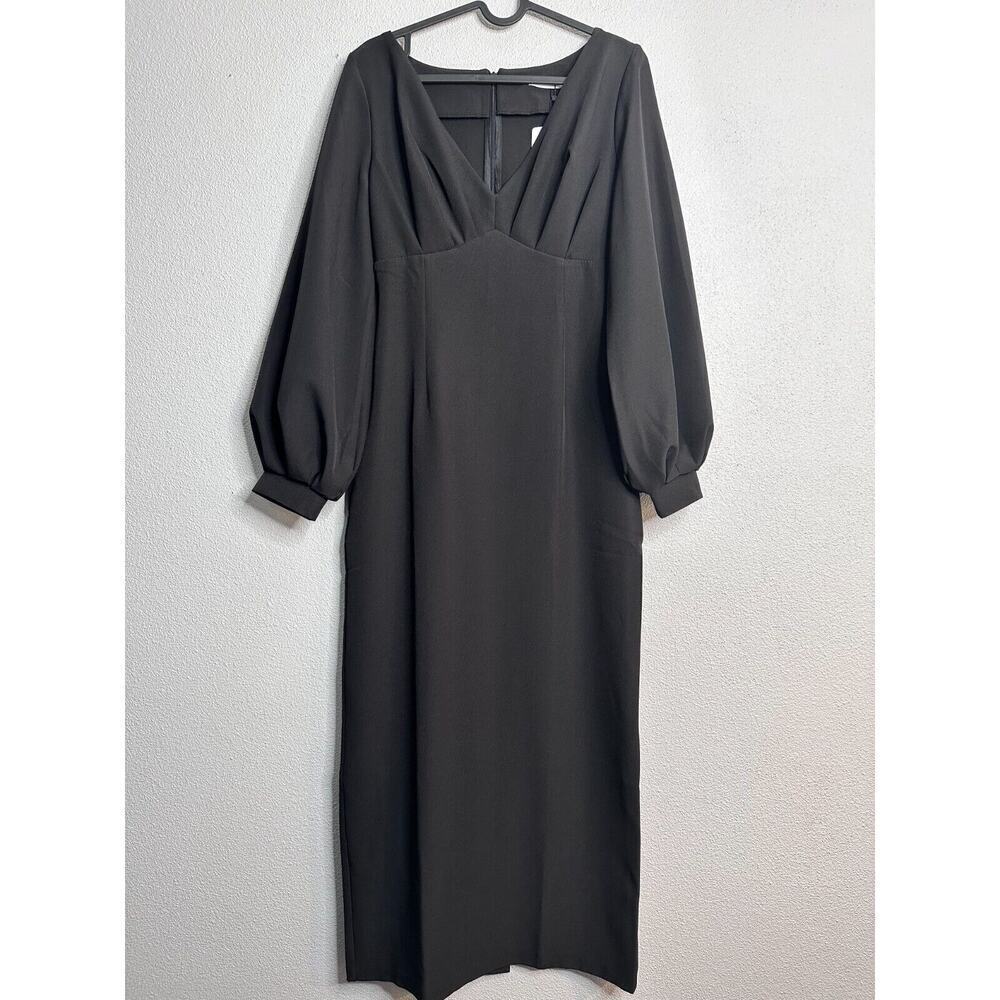 Elagia Women's Black Long Formal Dress Size S Long Sleeve
